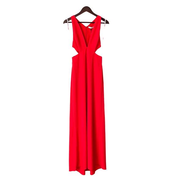 Halston Heritage Deep V Cutout Gown - Picture 1 of 10
